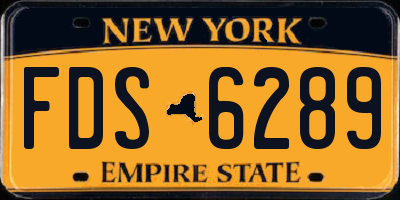 NY license plate FDS6289