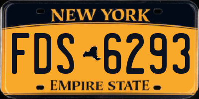 NY license plate FDS6293