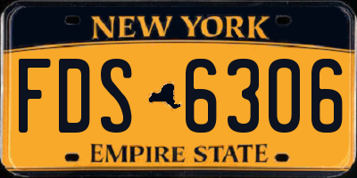 NY license plate FDS6306