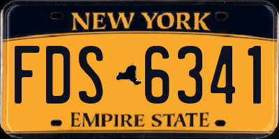 NY license plate FDS6341