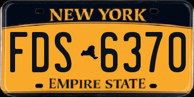 NY license plate FDS6370