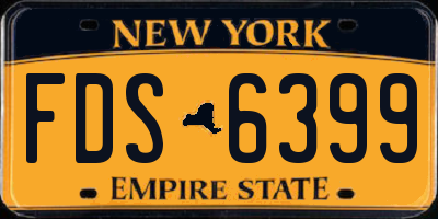 NY license plate FDS6399