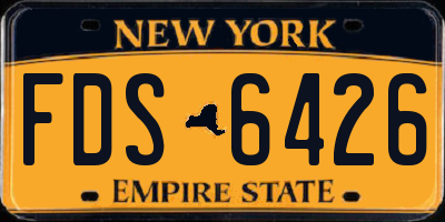 NY license plate FDS6426