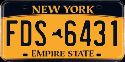 NY license plate FDS6431