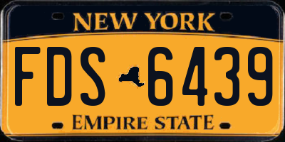 NY license plate FDS6439
