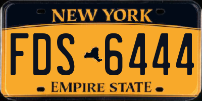 NY license plate FDS6444