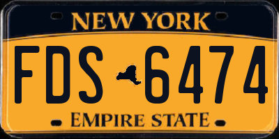 NY license plate FDS6474