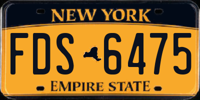 NY license plate FDS6475