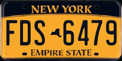 NY license plate FDS6479