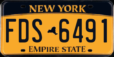 NY license plate FDS6491