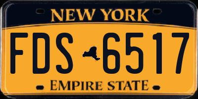 NY license plate FDS6517