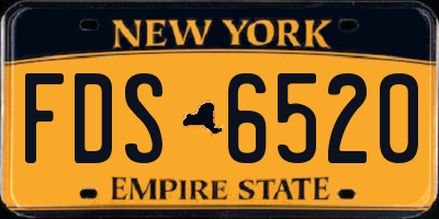 NY license plate FDS6520