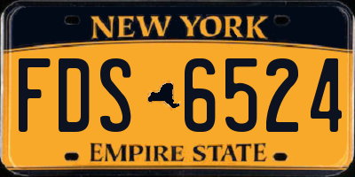 NY license plate FDS6524