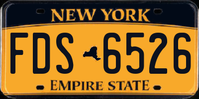 NY license plate FDS6526