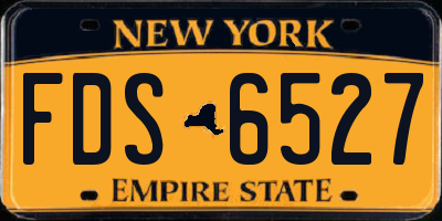 NY license plate FDS6527