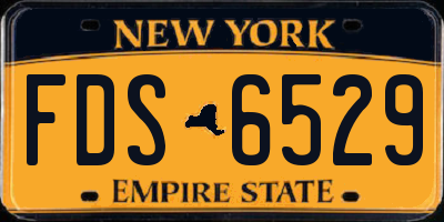 NY license plate FDS6529