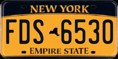 NY license plate FDS6530