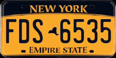 NY license plate FDS6535