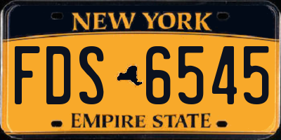 NY license plate FDS6545