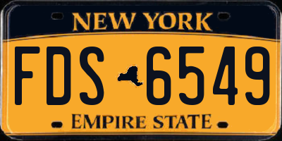 NY license plate FDS6549