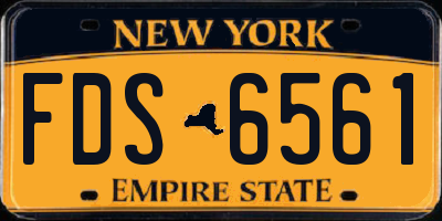 NY license plate FDS6561
