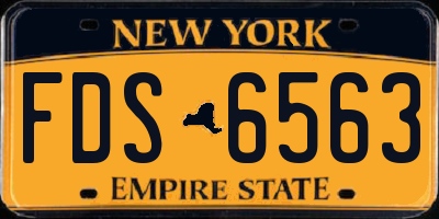 NY license plate FDS6563