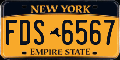 NY license plate FDS6567