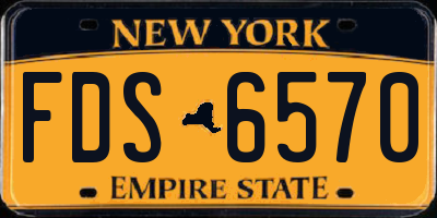 NY license plate FDS6570