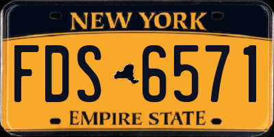 NY license plate FDS6571
