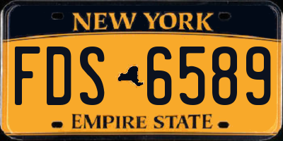 NY license plate FDS6589