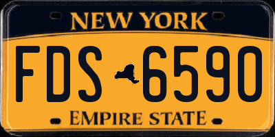 NY license plate FDS6590