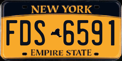 NY license plate FDS6591