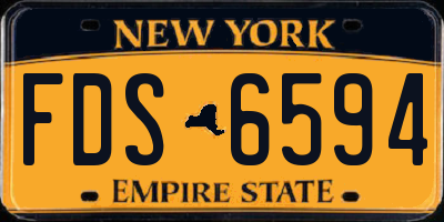 NY license plate FDS6594