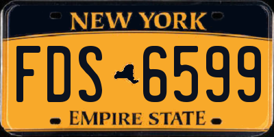 NY license plate FDS6599