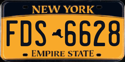 NY license plate FDS6628