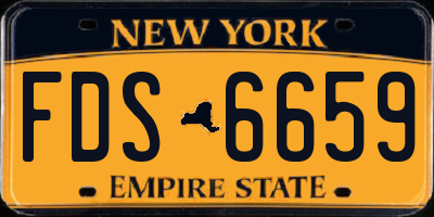NY license plate FDS6659