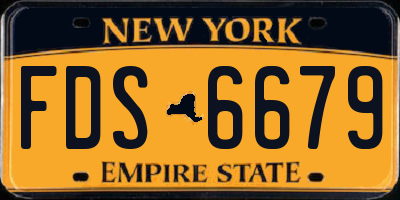 NY license plate FDS6679