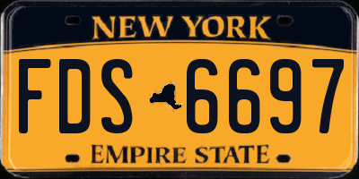 NY license plate FDS6697