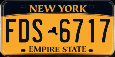 NY license plate FDS6717