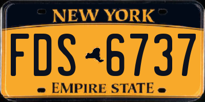 NY license plate FDS6737