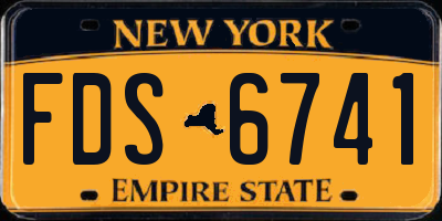 NY license plate FDS6741