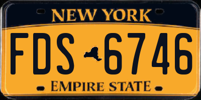 NY license plate FDS6746