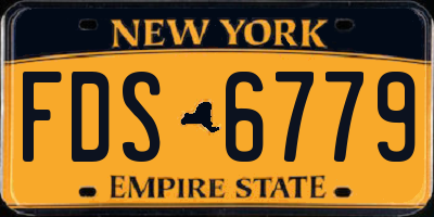 NY license plate FDS6779