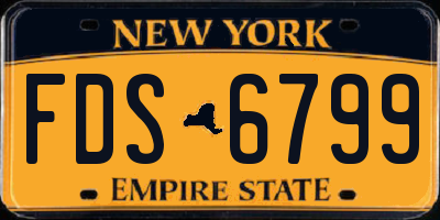 NY license plate FDS6799