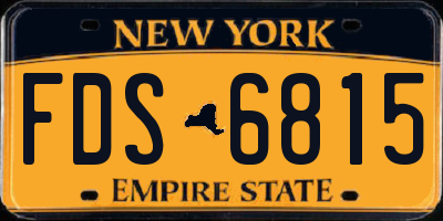 NY license plate FDS6815