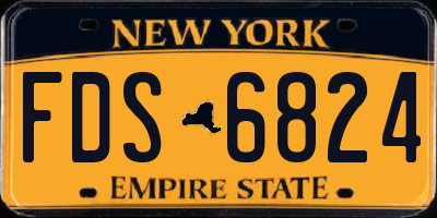 NY license plate FDS6824