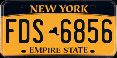 NY license plate FDS6856