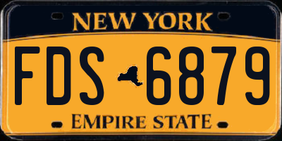 NY license plate FDS6879