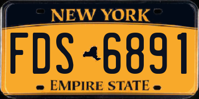 NY license plate FDS6891
