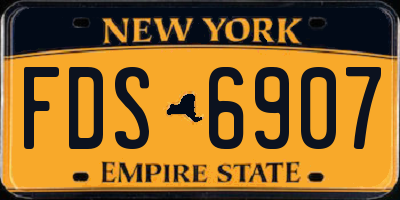 NY license plate FDS6907